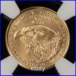 2021 G$5 1/10 oz Gold American Eagle Type 2 Reagan NGC MS 70 SKU-G6111