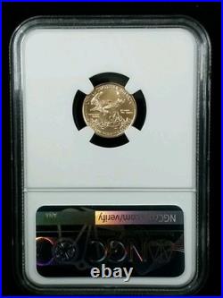 2021 Gold Eagle $5 Type 1 NGC MS 70 1/10 oz Don Everhart Signature Label 6788