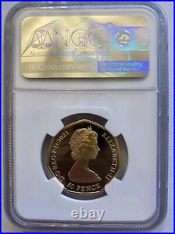 2021 Gold proof Machin portrait 50p Decimal Day coin. NGC PF69 UC. Low Mintage