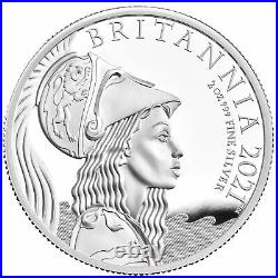 2021 Great Britain Britannia Portrait Proof 2oz Silver Coin PF 69