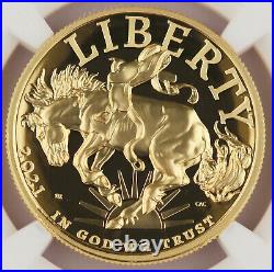 2021 W 1 Oz GOLD $100 American Liberty High Relief Proof Coin NGC PF70 UC ER
