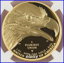 2021 W 1 Oz GOLD $100 American Liberty High Relief Proof Coin NGC PF70 UC FLAG