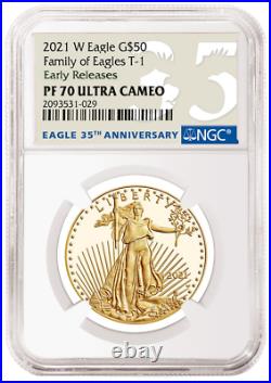 2021 W 1 oz Proof Gold Eagle NGC PF70 American Eagle 21EB One Ounce G$50