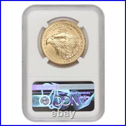 2021-W $50 Gold Eagle Type 2 NGC MS70 Early Releases 1oz Burnished Coin with OGP