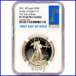 2021 W American Gold Eagle Proof 1 oz $50 NGC PF70 UCAM First Day Issue 1st