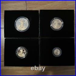 2021 W American Gold Eagle Type 2 Proof 4-pc