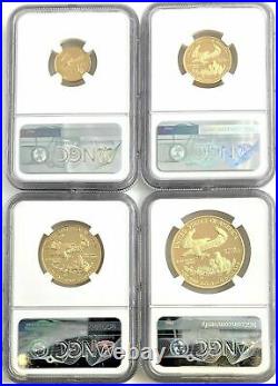 2021 W Gold Eagle First Releases PF70 Ultra Cameo NGC (Set of 4)