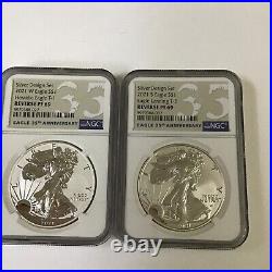 2021-W Proof T1 and T2 American SILVER Eagle Designer Edition NGC PF69/69