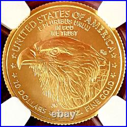 2021-w $10 Gold Eagle Unfinished Proof Die Error Ngc Ms-69