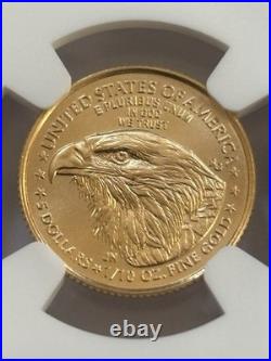 2022 $5 1/10 oz American Gold Eagle Type 2 NGC MS69 First Year. 9999 Fine Gold