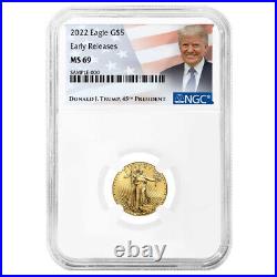2022 $5 American Gold Eagle 1/10 oz NGC MS69 ER Trump Label
