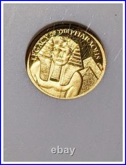 2022 $5 Cook Islands NGC PF70 Proof Cameo Legacy of Pharoahs 1/2g. 999 Gold Coin