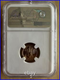 2022 $5 Gold Eagle 1/10 oz NGC MS 69 Mint Error Reverse Struck Thru Retained