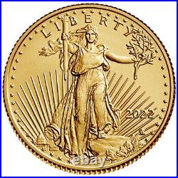 2022 American Gold Eagle 1/10 oz $5 NGC MS70 First Day of Issue 1st Label