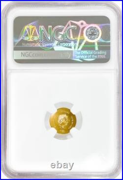2022 Athena Owl 7k Metals 1/2g. 999 Pure Gold Coin NGC MS70 Cook Is Mintage 5000