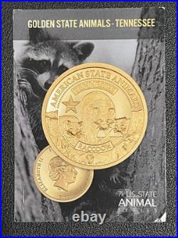 2022 Cook Is. State Animal Series 1/2 Gram. 9999 Gold $5Proof Coin PF70 UCAM