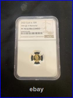 2022 Cook Island $5.5g Gold HM Queen Elizabeth Memorial NGC PF 70
