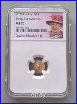 2022 Cook Islands $5 Alexander the Great Gold Ancient Greek MS70 NGC