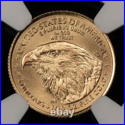 2022 G$5 1/10 oz Gold American Eagle Tenth-Ounce NGC MS 70 SKU-G6193