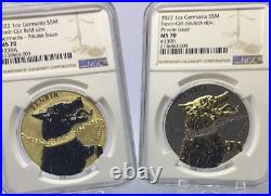 2022 Germania Beasts GRADED 2 x 1 oz Silver Fenrir Geminus TOP POP X 2