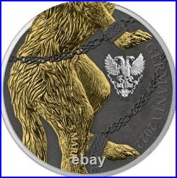 2022 Germania Beasts GRADED 2 x 1 oz Silver Fenrir Geminus TOP POP X 2