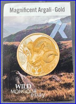 2022 Mongolia G1000T 1/10ozt. 9999 Gold Magnificent Ram High Relief NGC PF 70UC