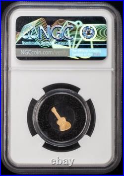 2022 Palau Gold $1 Guitar NGC MS69 Early Releases 15000 Minted with COA