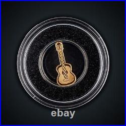 2022 Palau Gold $1 Guitar NGC MS70 Early Releases 15000 Minted with COA