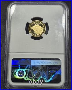 2022-W $5 American Gold Eagle 1 Of 2 Mercanti Signed 1/10 Oz PF 70 UCAM NGC ER