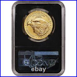 2022 W American Gold Eagle 1 oz Burnished $50 NGC MS70 First Day Issue Black
