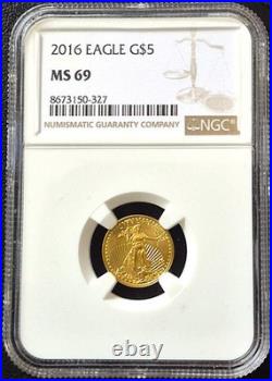 2022-p Ms69 $5 Gold American Eagle Ngc Certified