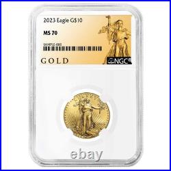 2023 $10 American Gold Eagle 1/4 oz NGC MS70 ALS Label