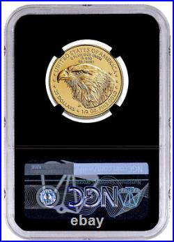 2023 $25 1/2 oz American Gold Eagle NGC MS70 FDI BC Gold Foil