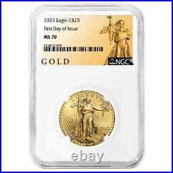 2023 $25 American Gold Eagle 1/2 oz NGC MS70 FDI ALS Label