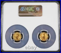 2023 2 Coin Britannia Final QEII & First King Charles III Gold NGC MS 70 FR Set