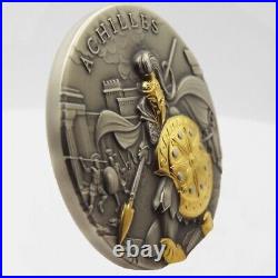 2023 2 oz Silver Niue Legendary Warriors Achilles Gilded Coin NGCX 10 MS70