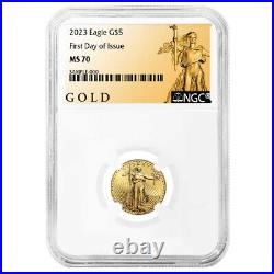2023 $5 American Gold Eagle 1/10 oz NGC MS70 FDI ALS Label
