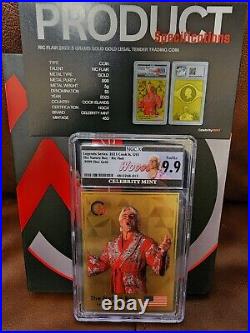 2023 $5 Cook Islands 3g. 999 GOLD Card Legends Series Ric Flair NGCX PL9.9