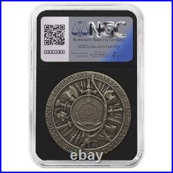 2023 Alexander the Great 2 oz High Relief Silver Antiqued & Gold Gilded NGC