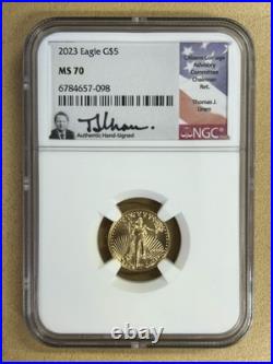 2023 American Gold Eagle 1/10 oz NGC MS70 Thomas Uram Signature