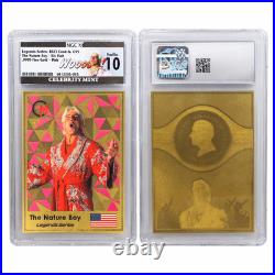 2023 CM Ric Flair Legend Series Card 0.5g Gold Pink Colorway NGCX Prooflike 10