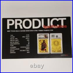 2023 Cook Islands $5 Mike Tyson 5 g. 999 Gold NGC X Prooflike 10 COA G5341