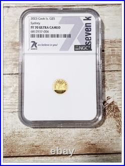 2023 Cook Islands PF 70 Sydney $5 Gold Coin 0.5gr