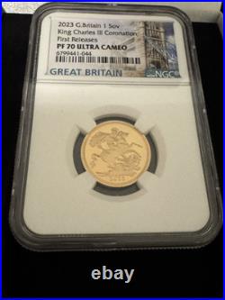 2023 Coronation King Charles III Sovereign Gold Proof NGC PF70 UC First Releases
