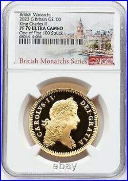 2023 GB Gold 1oz £100 King Charles II NGC PR70 Ultra Cameo First Struck 2023 GB Gold 1oz £100 King Charles II NGC PR70 Ultra Cameo First Struck