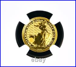 2023 G Britain £10 BRITANNIA GOLD & QE II Obverse NGC MS70 First Releases