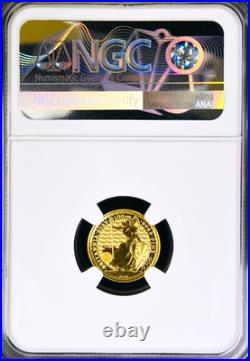 2023 G Britain £10 BRITANNIA GOLD & QE II Obverse NGC MS70 First Releases