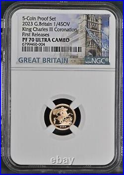 2023 Great Britain Gold Proof 1/4 Sovereign. First Release NGC PF 70 Coronation