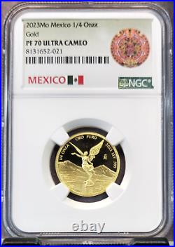 2023 Mexico Gold 1/4 Onza Libertad Ngc Pf 70 Ultra Cameo Scarce Perfection