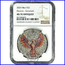 2023 Niue PHOENIX Colorized 1 oz Silver Coin MS 70
